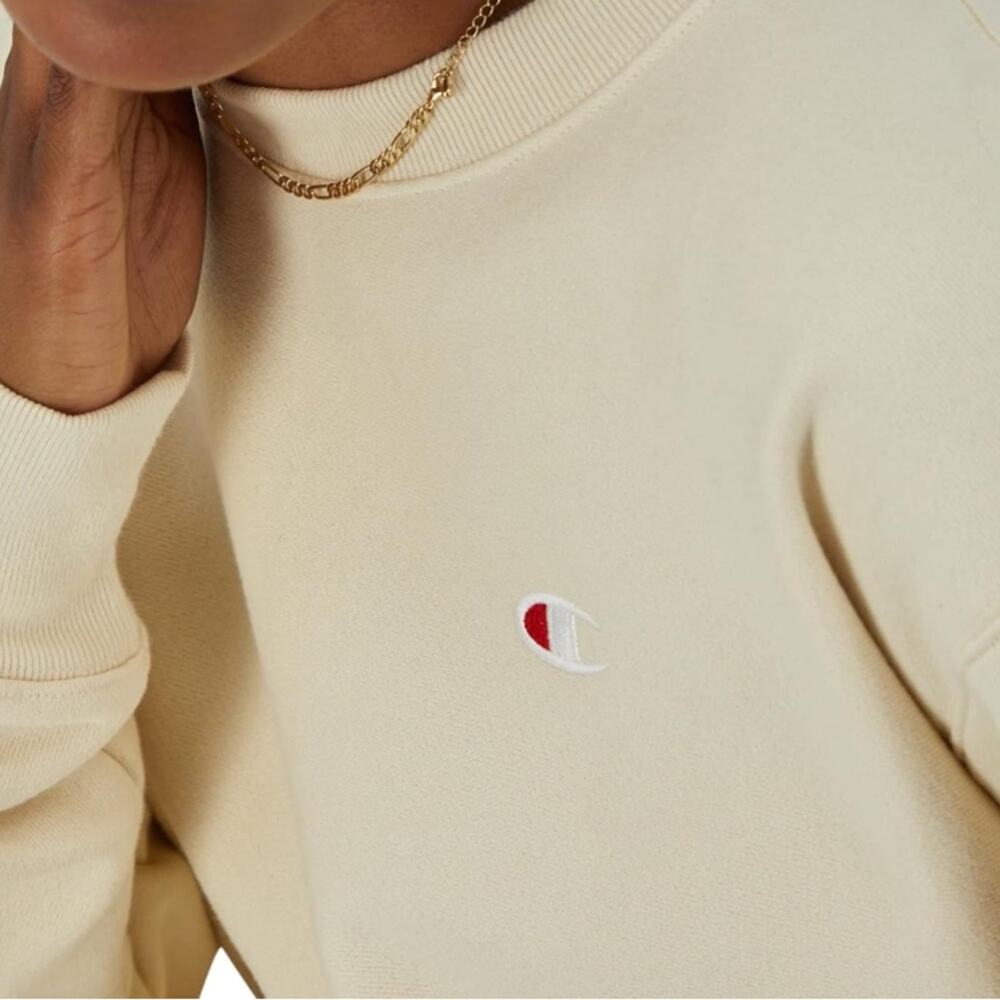 Champion Women's Reverse Weave Boyfriend Crew (Retired Color), Fresh Skin Tan